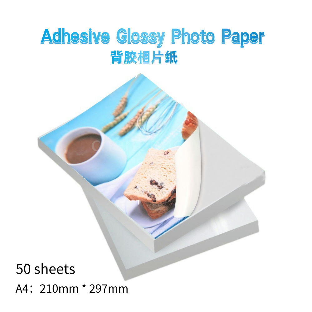 Ink Blotter Paper - Papel Fotográfico Adesivo Brilhante A4, 50
