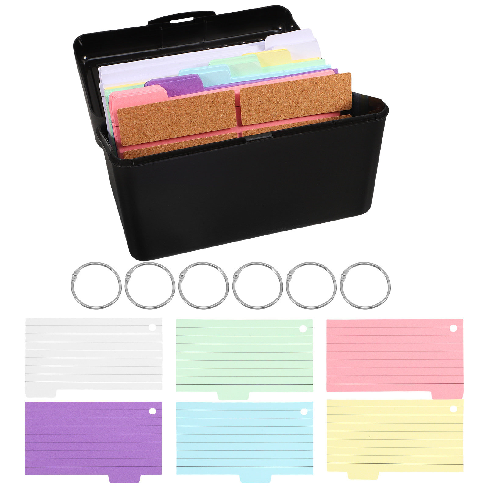 Card Index Box - 1 Conjunto de Organizador de Cartões